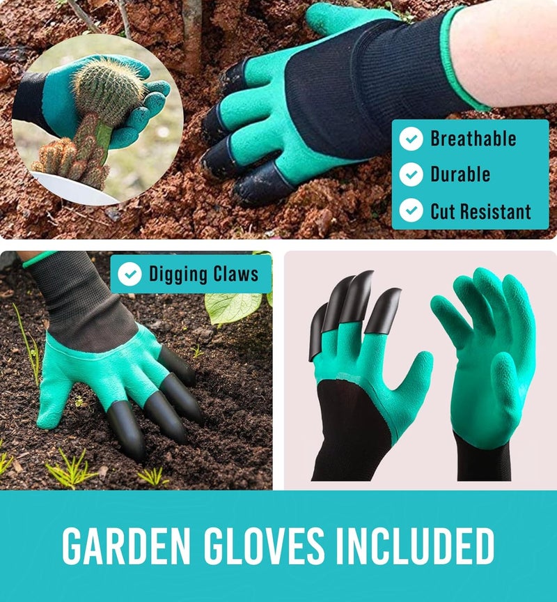 Craft911 GROWIT Heavy Duty Gardening Tools - 22-Piece Gardening Gifts for Women, Men, Mom, Dad - Durable, Ergonomic Garden Tools Set - Image 4